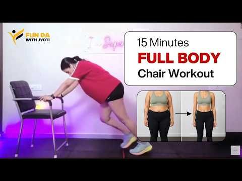 Video thumbnail: 15-Minute Chair Workout | Full Body Fat-Burning Exercise | Easy Home Workout