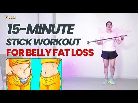 Video thumbnail: 15-Minute Stick Workout to Reduce Belly Fat at Home